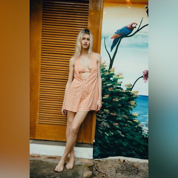 Urban Outfitters | Sand Dollar Romper Assorted Wavy Groovy Pink 70s Style Small - Picture 10 of 15